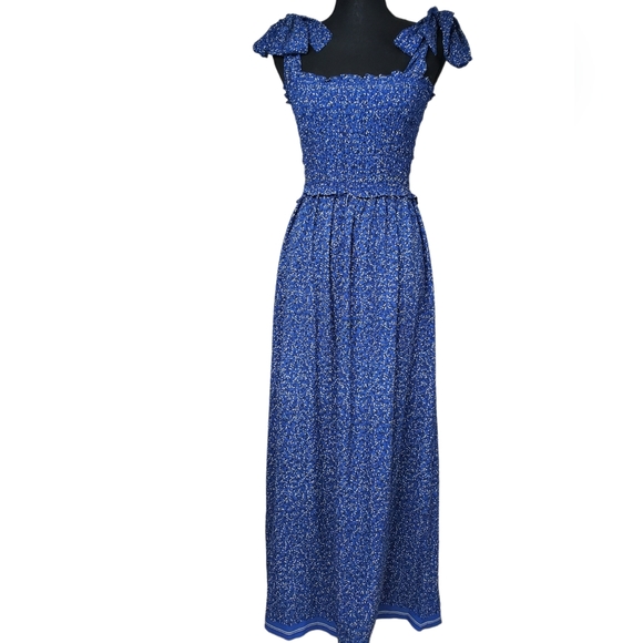 NWT MAX STUDIO Long Blue Maxi Sun Dress, Beachwear, Sz Small - Picture 15 of 16